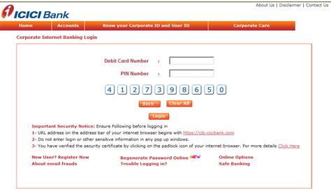 ICICI internet explorer sign in